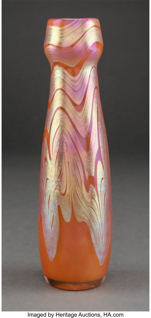 Loetz Phaenomen (Gre 7951) Glass Vase, circa 189: Loetz Phaenomen (Gre 7951) Glass Vase, circa 1899 Marks: Loetz, Austria 7-1/2 inches (19.1 cm) Property from an Important Private Collection of Loetz HID03101062020 Â© 2022 Heritage Auctions | All R