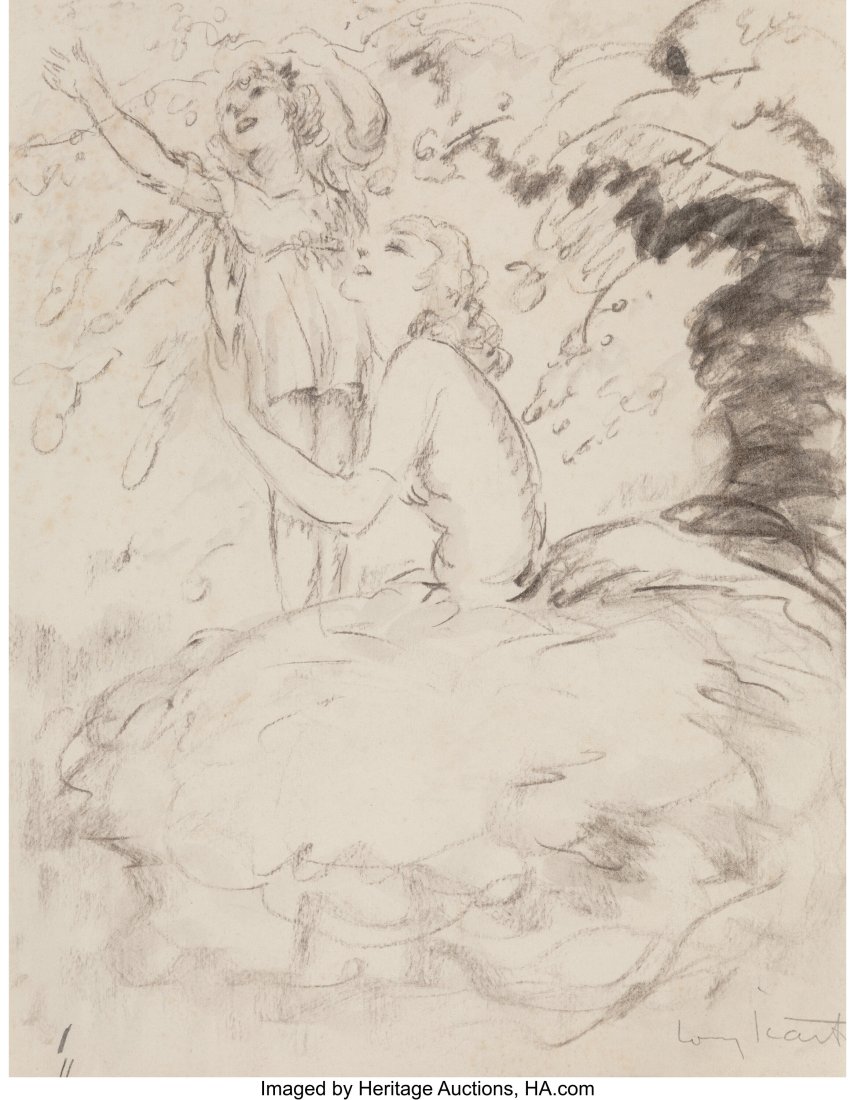 Louis Icart (French, 1888-1950) Woman and Child : Louis Icart (French, 1888-1950) Woman and Child Charcoal on paper 11-1/4 x 8-7/8 inches (28.6 x 22.5 cm) (sight) Signed lower right: Lou