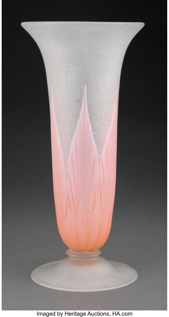 Steuben Cinnamon Florentia Glass Vase, circa 192: Steuben Cinnamon Florentia Glass Vase, circa 1920 Marks: STEUBEN 12-1/4 inches (31.1 cm) Property from an Important Private Collection of Steuben, Waco, Te