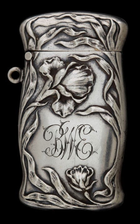 A BLACKINTON SILVER MATCH SAFE R. Blackinton &: A BLACKINTON SILVER MATCH SAFE R. Blackinton & Co., North Attleboro, Massachusetts, c