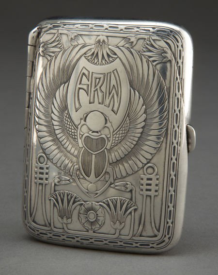 A BLACKINTON SILVER MASONIC CIGARETTE CASE R. B: A BLACKINTON SILVER MASONIC CIGARETTE CASE R. Blackinton & Co., North Attleboro, Mass