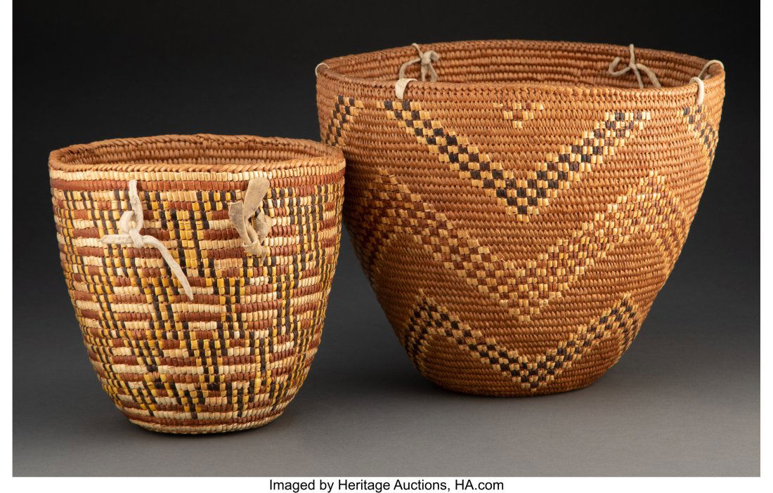 70246 Two Yakima Imbricated Storage Baskets Sophia Si Auction