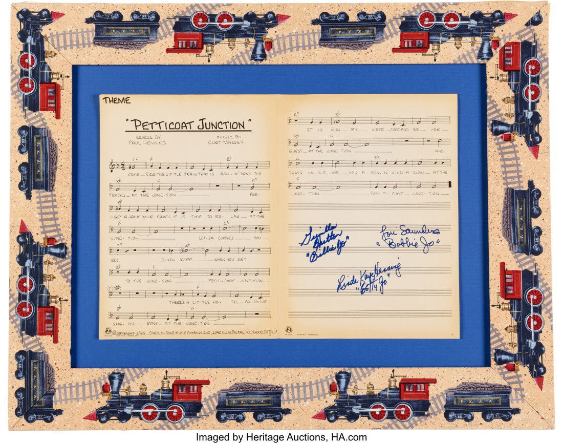 89365 Petticoat Junction Theme Song Sheet Music Signed Auction