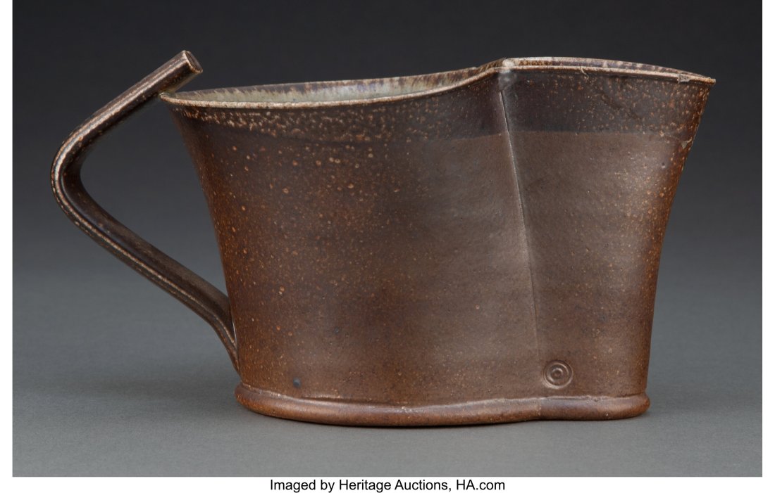 Walter Keeler (British, b. 1942) Pitcher Glazed : Walter Keeler (British, b. 1942) Pitcher Glazed stoneware 4-1/4 x 8-1/8 x 5-1/2 inches (10.8 x 20.6 x 14.0 cm) Stamped with artist's c