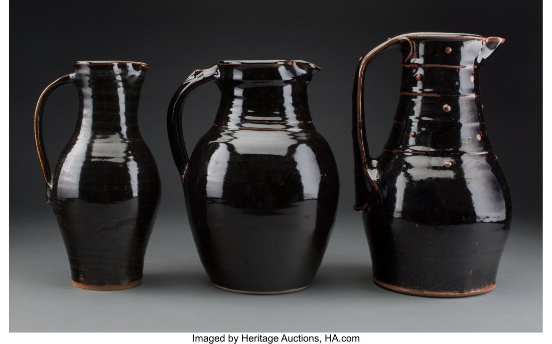 British School (20th Century) Three Jugs Glazed (1 of 5)