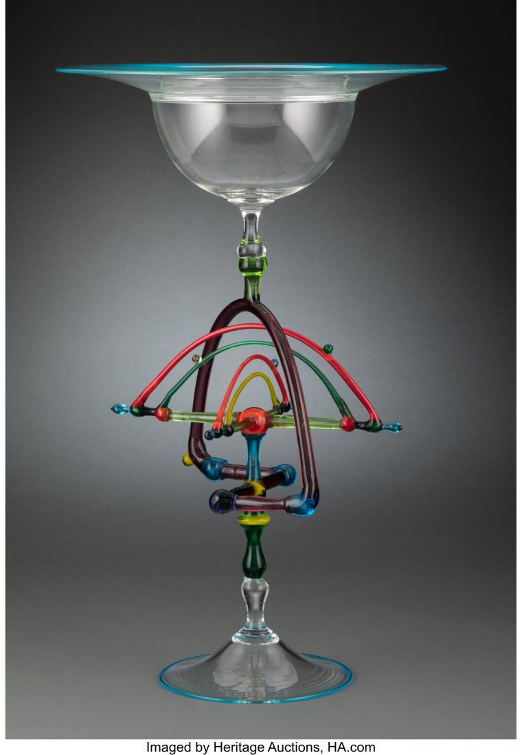 Lucio Bubacco (Italian, b. 1957) Chalice, 1990 L: Lucio Bubacco (Italian, b. 1957) Chalice, 1990 Lampworked glass 14-5/8 x 9-1/8 inches (37.1 x 23.2 cm) Etched to foot: Bubacco Lucio