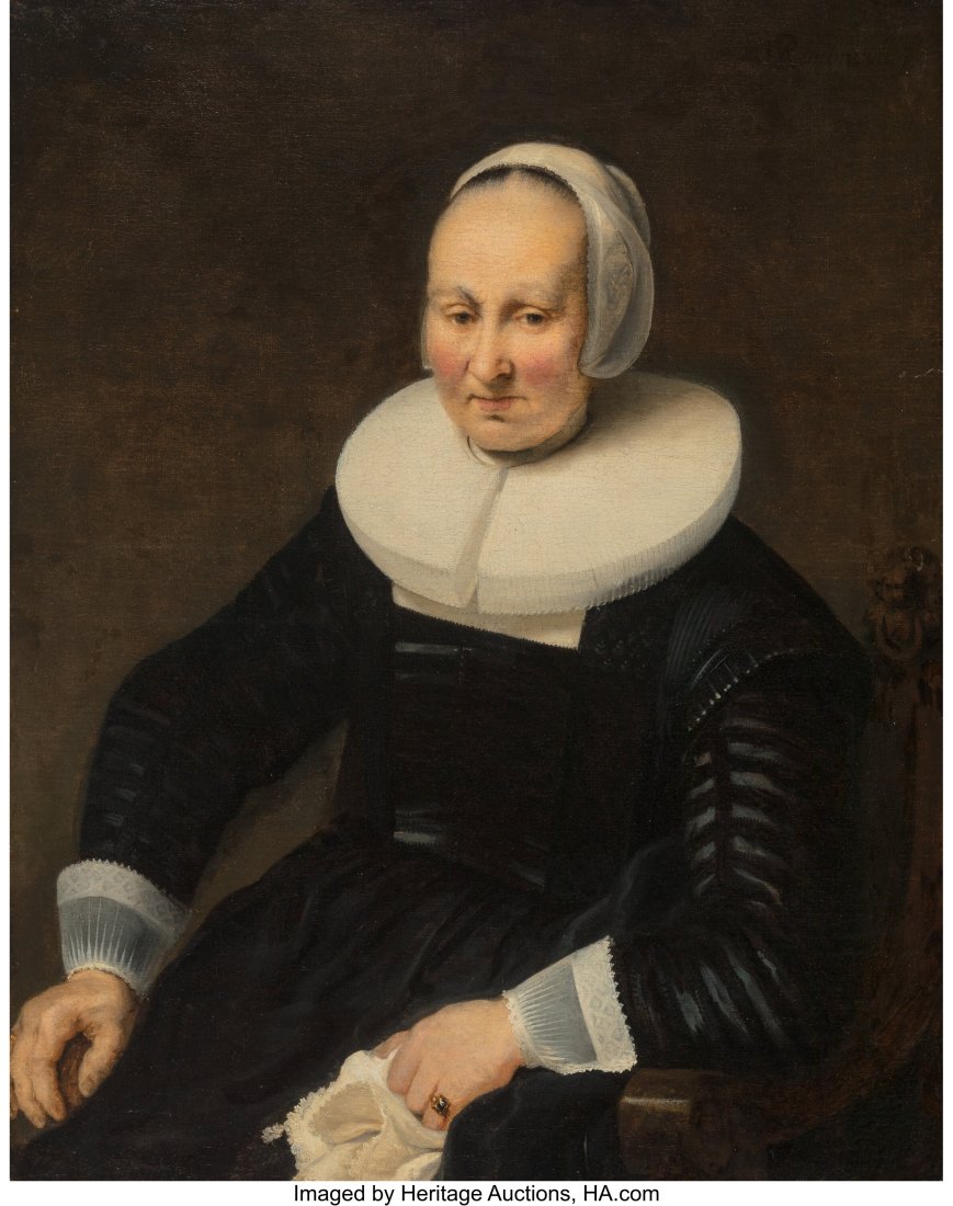 Ferdinand Bol (Dutch, 1616-1680) Portrait of an: Ferdinand Bol (Dutch, 1616-1680) Portrait of an old woman, early 1640s Oil on canvas 34-1/2 x 28-1/2 inches (87.6 x 72.4 cm) Bears faint apocrypha