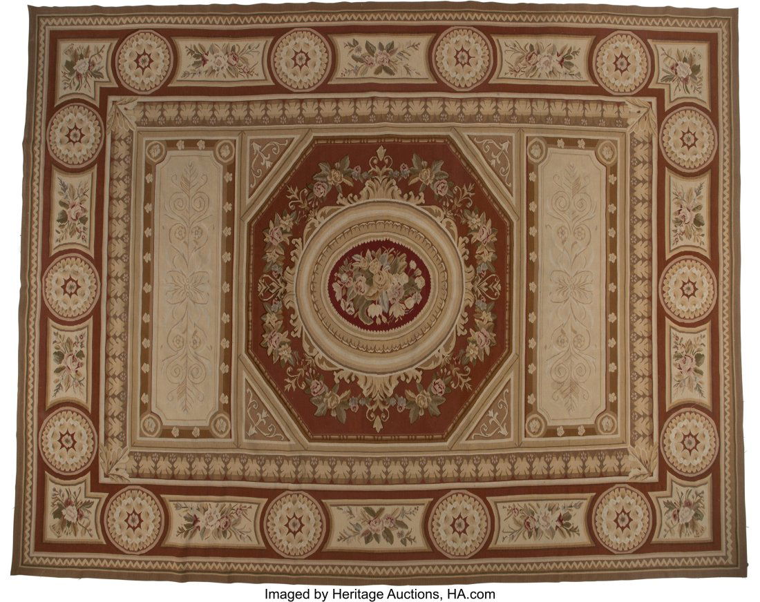 A French Aubusson Carpet, 20th century 122 x 165 (1 of 2)