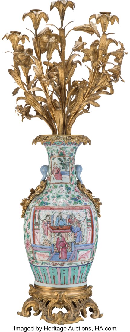 A Gilt Bronze-Mounted Chinese Export Porcelain V (1 of 3)