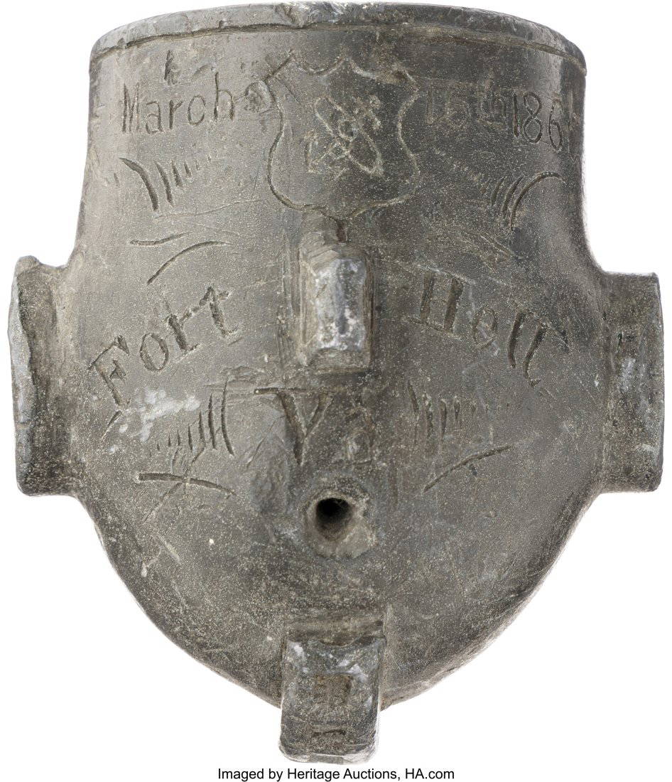 40045 Civil War Trench Art Mortar Constructed From Con Auction