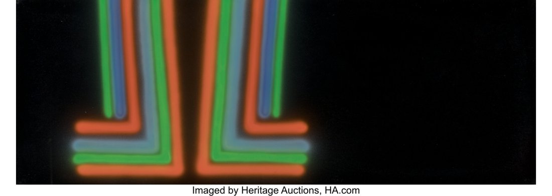 Stephen Antonakos (1926-2013) Untitled, 1966 Air: Stephen Antonakos (1926-2013) Untitled, 1966 Airbrush on card 16 x 44 inches (40.6 x 111.8 cm) (sheet) PROVENANCE: Fischbach Gallery, New