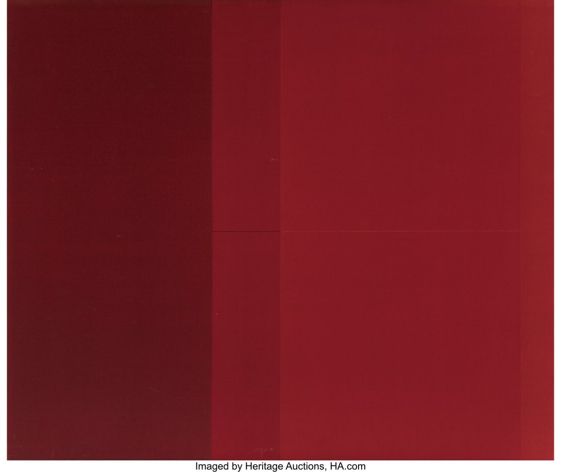 James Joseph Juszczyk (b. 1943) Reds - All, 1975: James Joseph Juszczyk (b. 1943) Reds - All, 1975 Acrylic on canvas 53 x 63 inches (134.6 x 160.0 cm) Signed, titled, and dated on the overlap