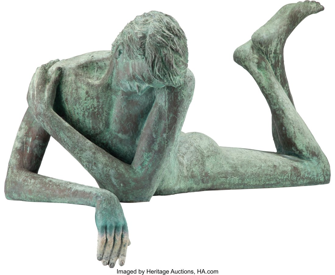 Victor Salmones (1937-1989) Narcissus Patinated: Victor Salmones (1937-1989) Narcissus Patinated bronze 29 x 45 x 20 inches (73.7 x 114.3 x 50.8 cm) From an edition of 10. PROVENANCE: The artist; Edward Tanner (Gallery Victor), Mexico City, commissi