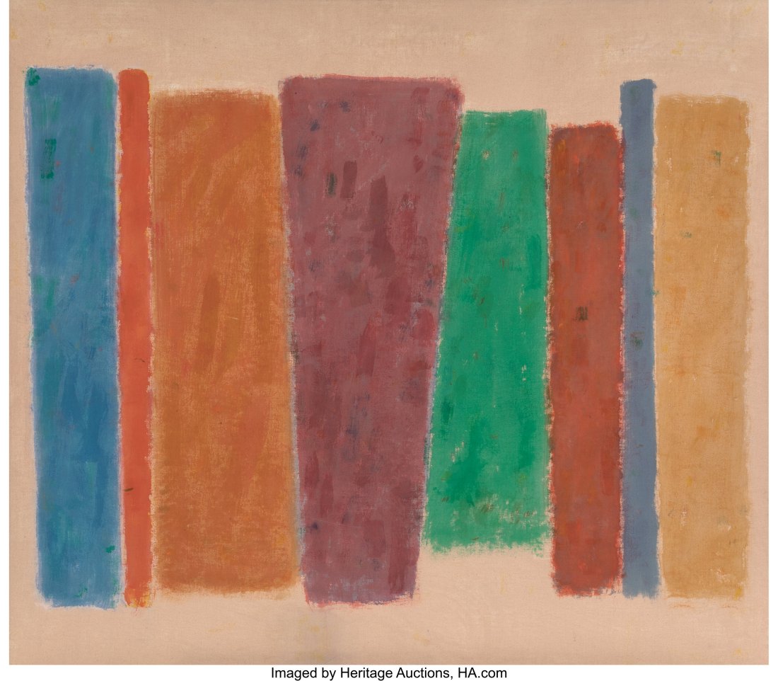 John Opper (1908-1994) 30/79 Acrylic on canvas 5: John Opper (1908-1994) 30/79 Acrylic on canvas 57 x 65 inches (144.8 x 165.1 cm) Signed and titled twice on the reverse: John Opper / 30/79 PROVENAN