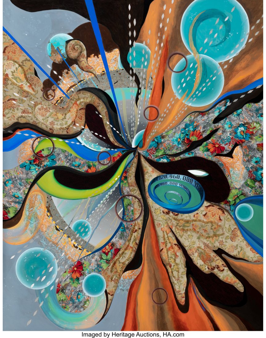 Jagannath Panda (b. 1970) Deep Line Awakening, 2: Jagannath Panda (b. 1970) Deep Line Awakening, 2014 Mixed media on canvas 87 x 69 inches (221.0 x 175.3 cm) Signed, titled, and dated on the