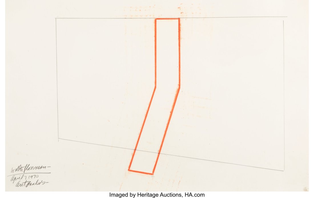 Stephen Antonakos (1926-2013) Wall To Floor Neon: Stephen Antonakos (1926-2013) Wall To Floor Neon, 1970 Mixed media on paper 14 x 22 inches (35.6 x 55.9 cm) (sheet) Signed, titled, and da