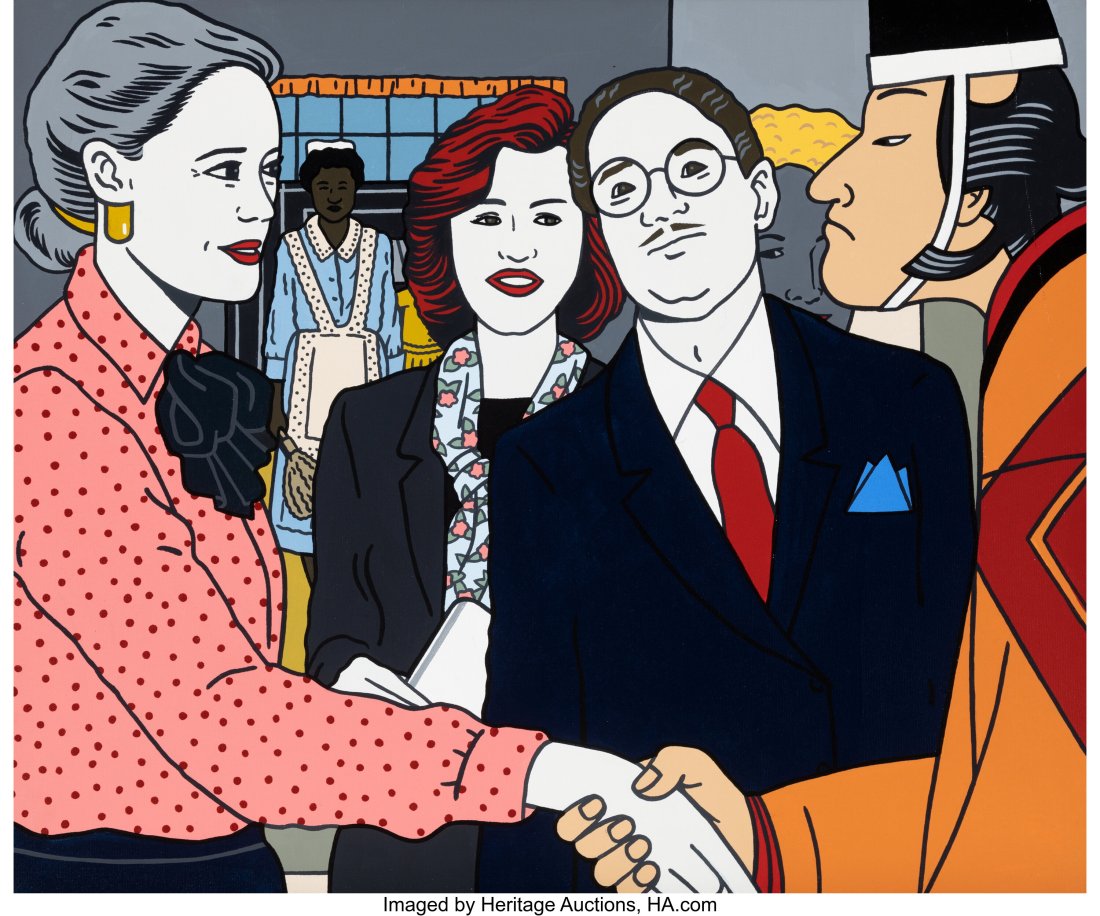 Roger Shimomura (b. 1939) Florence, South Caroli: Roger Shimomura (b. 1939) Florence, South Carolina, 2002 Acrylic on canvas 20 x 24 inches (50.8 x 61.0 cm) Signed, titled, and dated on