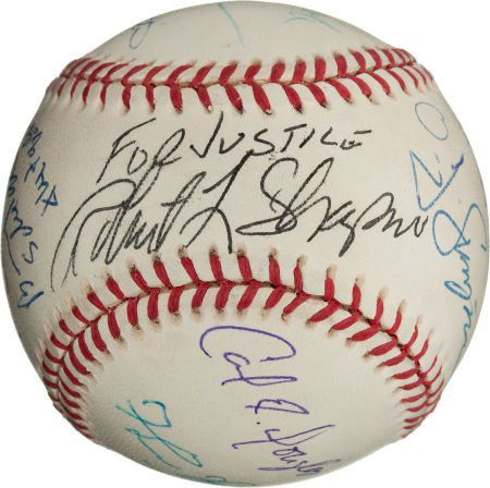1990's OJ Simpson Murder Trial Participants Sign: 1990's OJ Simpson Murder Trial Participants Signed Baseball. It was arguably the most div