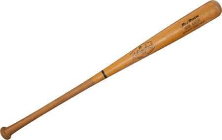 1968 Hank Aaron Game Used Bat, PSA/DNA GU 8.: 1968 Hank Aaron Game Used Bat, PSA/DNA GU 8. Adirondack Big Stick 63A dates to the season