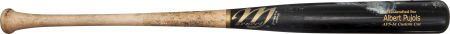 Circa 2011 Albert Pujols Game Used Bat.: Circa 2011 Albert Pujols Game Used Bat. Absolutely pounded Marucci bat is one of the best