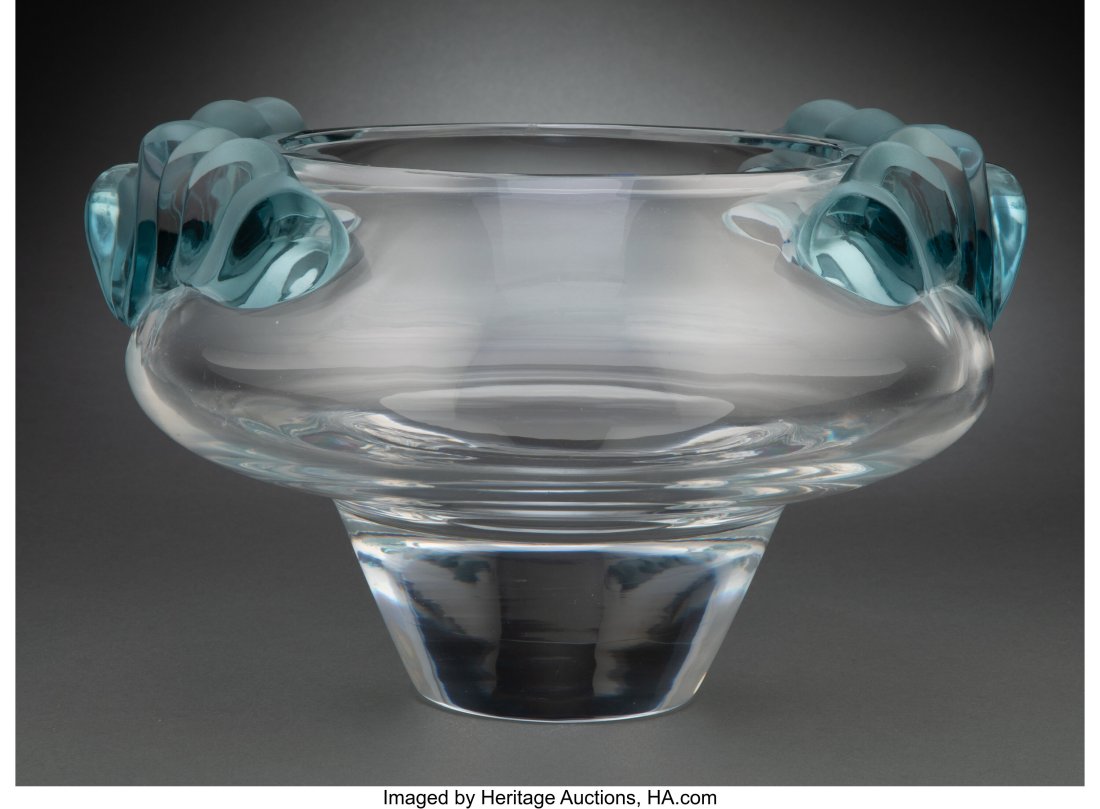Lalique Clear and Green Glass Persepolis Vase, p: Lalique Clear and Green Glass Persepolis Vase, post-1945 Marks: Lalique France 7 inches (17.8 cm) HID03101062020 © 2023 Heritage Auctions | All Rights Reserved