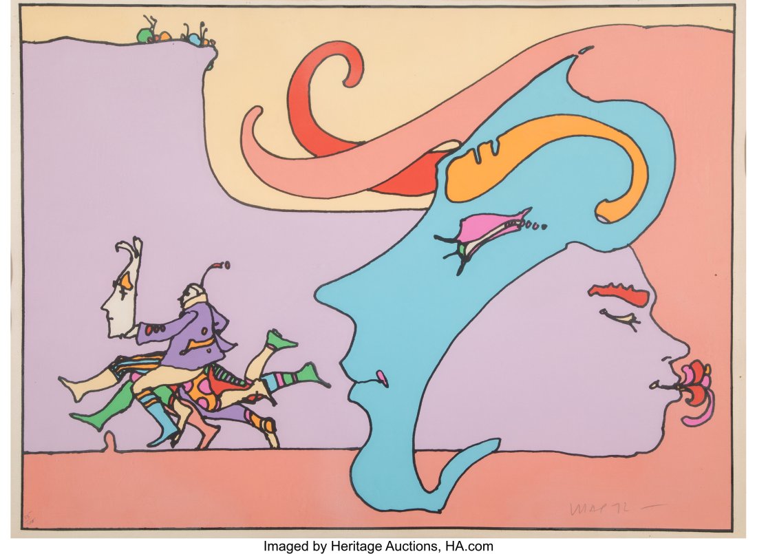 Peter Max (American, b. 1937) Getting There Quic: Peter Max (American, b. 1937) Getting There Quickly, 1972 Screenprint in colors on paper 21-1/4 x 28-1/2 inches (54.0 x 72.4 cm) (imag