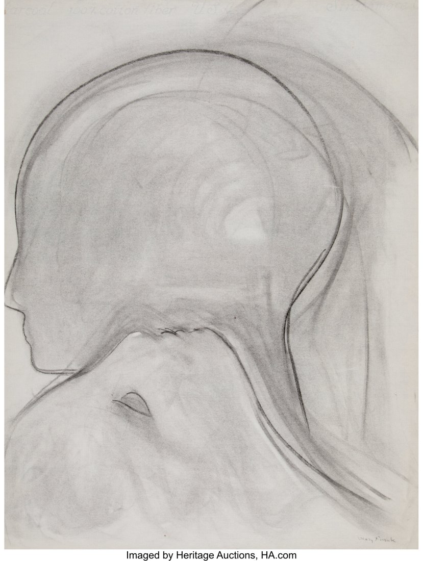 Mary Frank (American, b. 1933) Untitled Charcoal: Mary Frank (American, b. 1933) Untitled Charcoal on laid paper 25-1/8 x 19 inches (63.8 x 48.3 cm) (sheet) Signed lower right: Mary F