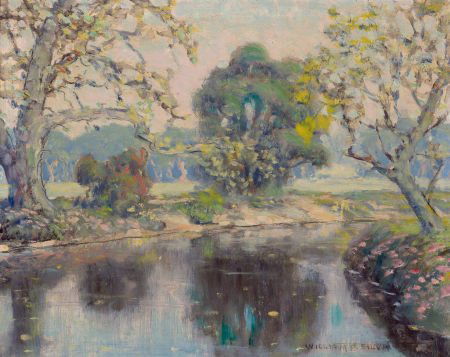 WILLIAM POSEY SILVA (American, 1859-1948) One th: WILLIAM POSEY SILVA (American, 1859-1948)One the Creek Bend, Austin, TexasO