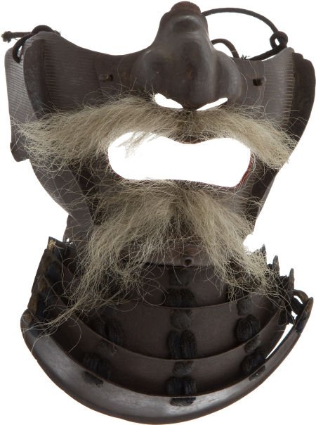 Japanese Samurai Face Armor (Men Gu).: Japanese Samurai Face Armor (Men Gu). This example a Me No Shita Ho which covers the face