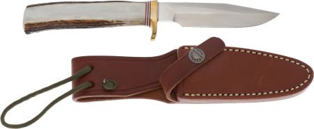 Randall Model 5-4 Camp & Trail Knife with Scabba: Randall Model 5-4 Camp & Trail Knife with Scabbard. 4 1/8-inch clip-point blade with stan