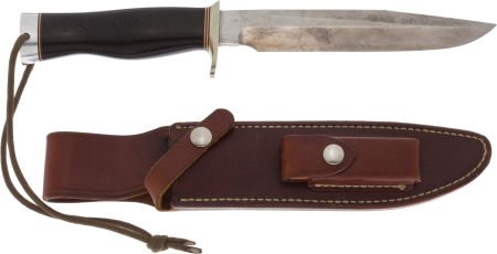 Randall Model 5-7 Camp & Trail Knife with Scabba: Randall Model 5-7 Camp & Trail Knife with Scabbard. 7-inch clip-point blade with standard