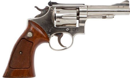 Smith & Wesson Double Action Revolver.: Smith & Wesson Double Action Revolver. Serial no. K157385, .38 caliber, 4-inch pinned and