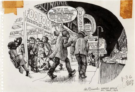 Robert Crumb Help! #22 "Harlem Sketchbook" Illus: Robert Crumb Help! #22 "Harlem Sketchbook" Illustration Original