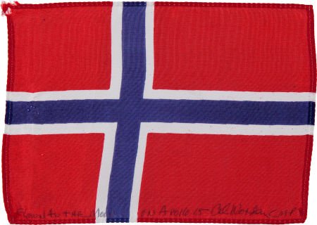 Apollo 15 Flown National Flag of Norway Directly: Apollo 15 Flown National Flag of Norway Directly from the Personal Collection of Mission Command Modul
