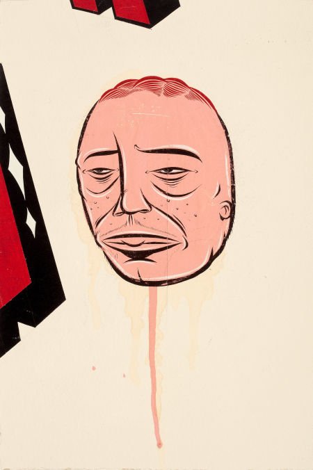 BARRY MCGEE (American, b. 1966) Untitled, 2002 M: BARRY MCGEE (American, b. 1966)Untitled, 2002Mixed media on drywall13-1