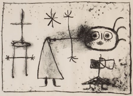 JOAN MIRÓ (Spanish, 1893-1983) Young Gin, 1948 L: JOAN MIRÓ (Spanish, 1893-1983) Young Gin, 1948 Lithograph 10-1/4 x 14-3/4