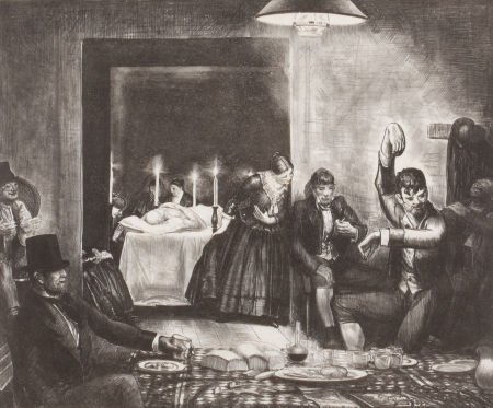 GEORGE WESLEY BELLOWS (American, 1882-1925) Punc: GEORGE WESLEY BELLOWS (American, 1882-1925)Punchinello in the House of Death (from The