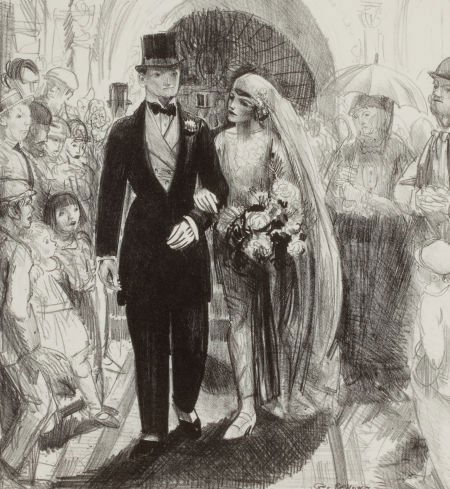 GEORGE WESLEY BELLOWS (American, 1882-1925) Wedd: GEORGE WESLEY BELLOWS (American, 1882-1925)Wedding, circa 1923-24Lithograph