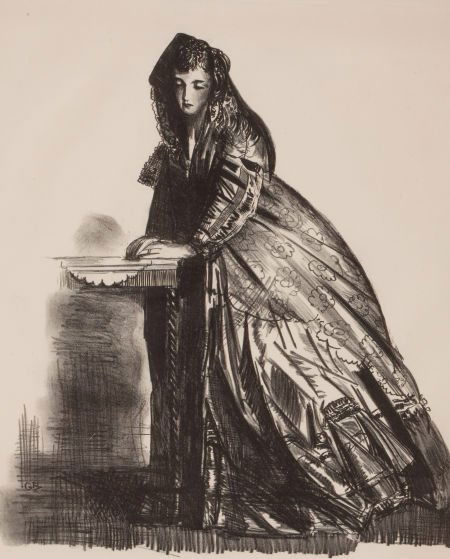 GEORGE WESLEY BELLOWS (American, 1882-1925) The: GEORGE WESLEY BELLOWS (American, 1882-1925)The Actress, circa 1923-24Lithog