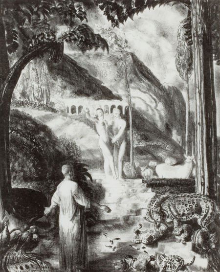 GEORGE WESLEY BELLOWS (American, 1882-1925) Fare: GEORGE WESLEY BELLOWS (American, 1882-1925)Farewell to Utopia, 1923Lithogra