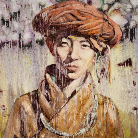 HUNG LIU (Chinese, b. 1948) Chinese Portrait, 19: HUNG LIU (Chinese, b. 1948)Chinese Portrait, 1996Oil on canvas31-3/4 x