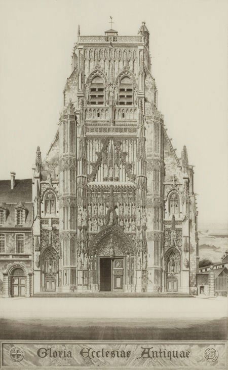 JOHN TAYLOR ARMS (American, 1887-1953) Gloria Ec: JOHN TAYLOR ARMS (American, 1887-1953)Gloria Ecclesiae Antiquae (the church of Saint Ri