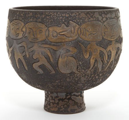 A SCHEIER GLAZED EARTHENWARE VASE Edwin Scheier: A SCHEIER GLAZED EARTHENWARE VASE Edwin Scheier (American, 1908-2007) and Mary Scheie