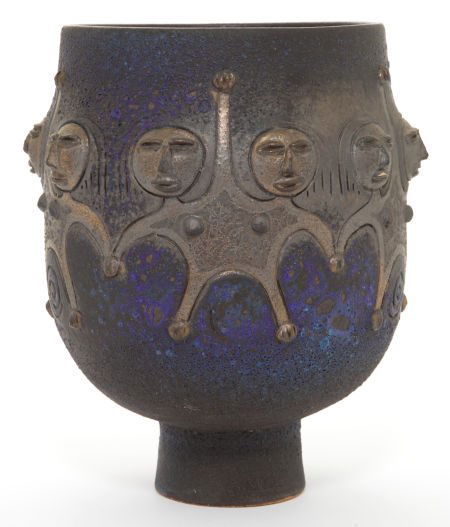 A SCHEIER GLAZED EARTHENWARE VASE Edwin Scheier: A SCHEIER GLAZED EARTHENWARE VASE Edwin Scheier (American, 1908-2007) and Mary Scheie