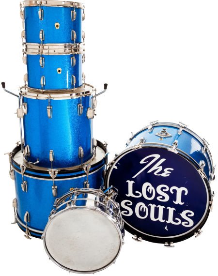 1966 Ludwig Blue Sparkle 6-Piece Drum Set.: 1966 Ludwig Blue Sparkle 6-Piece Drum Set. Includes 14" x 8" Ludwig chrome snare (serial