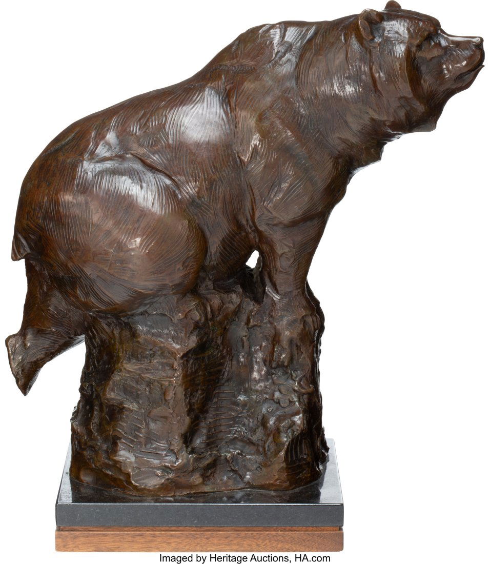 Dan Ostermiller (American, b. 1956) Aimless, 199: Dan Ostermiller (American, b. 1956) Aimless, 1991 Bronze with greenish-brown patina 15-1/4 inches (38.7 cm) high on a 1-1/2 inches (3.