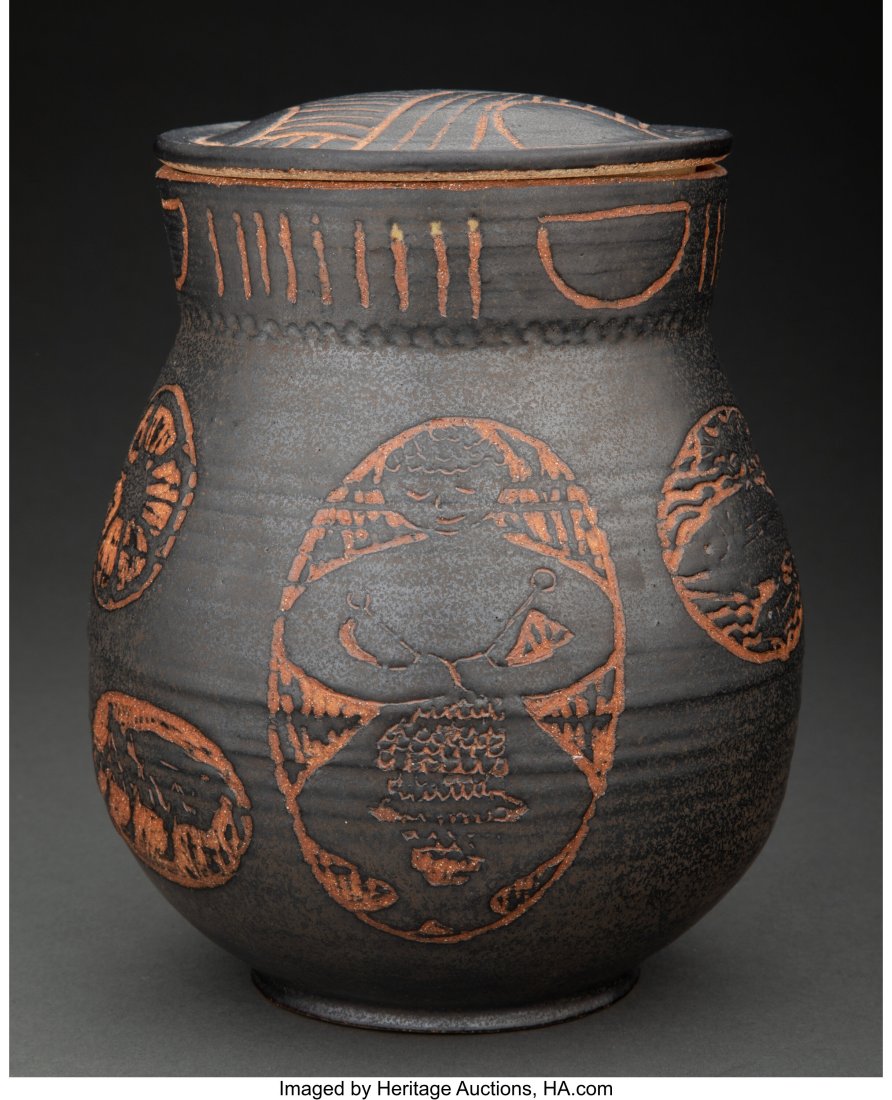 Frances Senska (American, 1914-2009) 'Ya Ba Bo': Frances Senska (American, 1914-2009) 'Ya Ba Bo' Pot Glazed stoneware 7-7/8 x 5-1/2 inches (20.3 x 14 cm) Inscribed to underside: (artist's monogram&