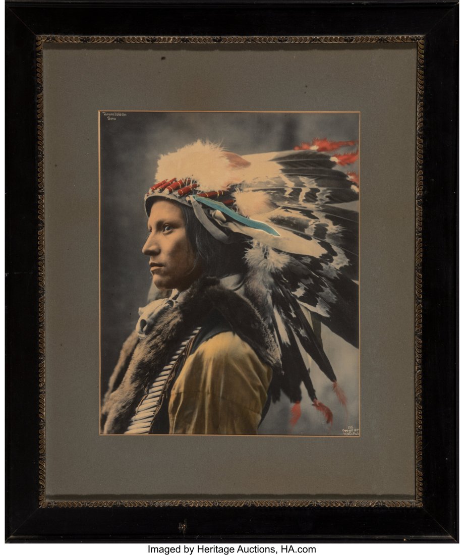 Herman Heyn  NoWater, Sioux c. 1899  hand-colore (1 of 2)
