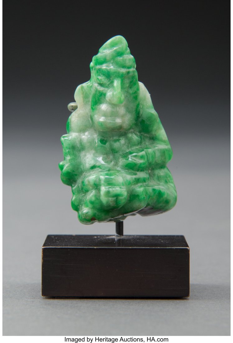 A Maya Jade Hunchback Pendant  Mesoamerica, Late (1 of 4)