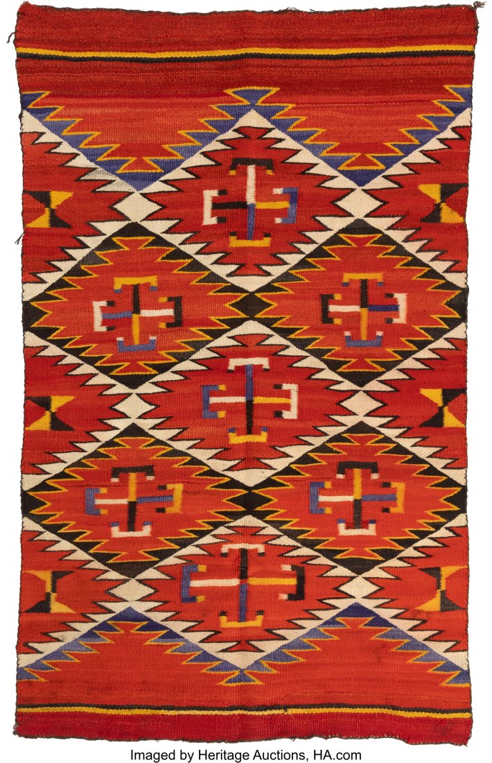 A Navajo Regional Rug  Red Mesa c. 1910  native (1 of 2)